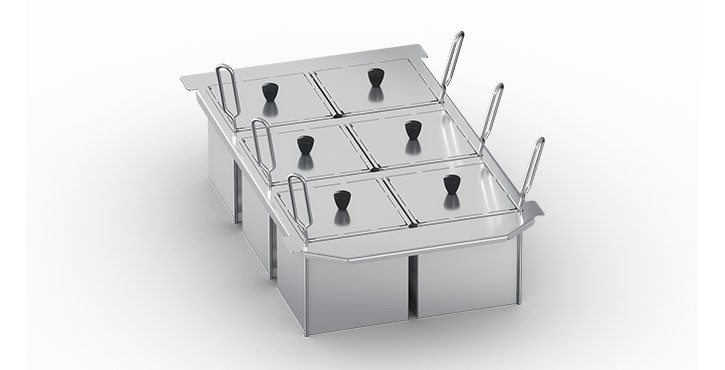 Kit 2 Deckel für Portionskorb 1/6 GN