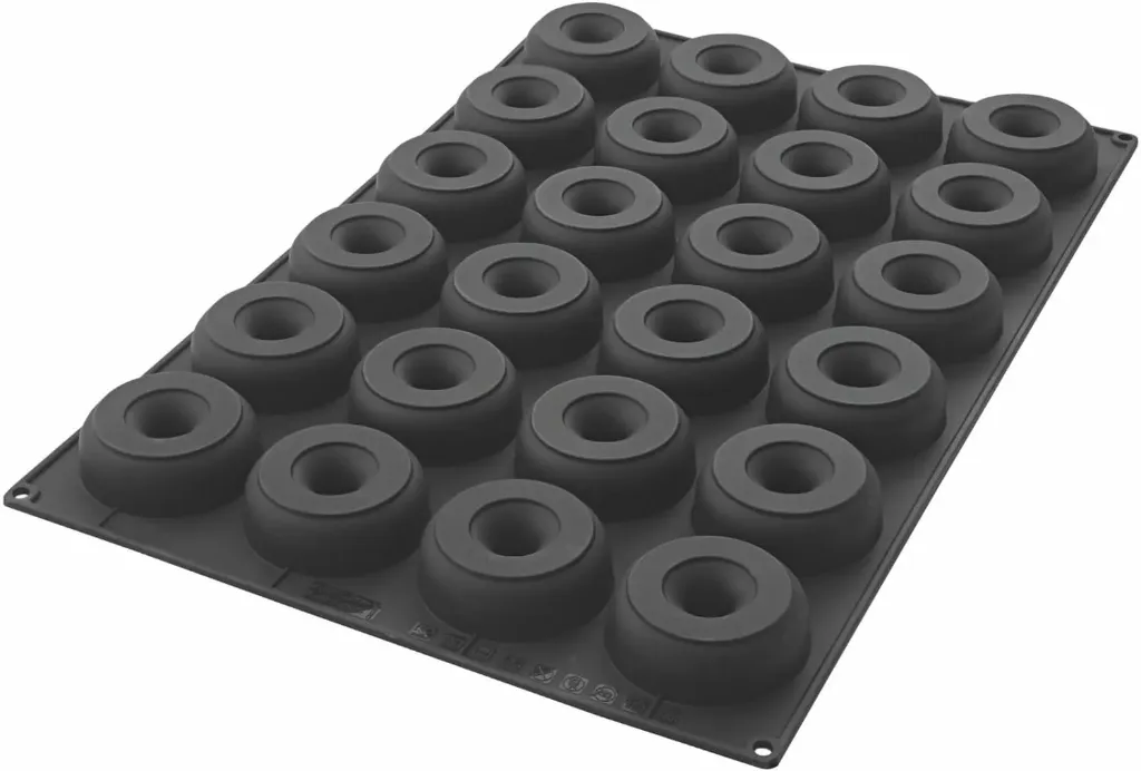 Silikonform Donuts 24x133ml Ø85mm 600x400mm