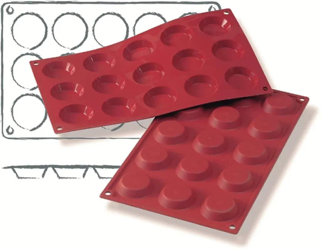 Silikonform Tortelett mini 15x20ml 1/3GN